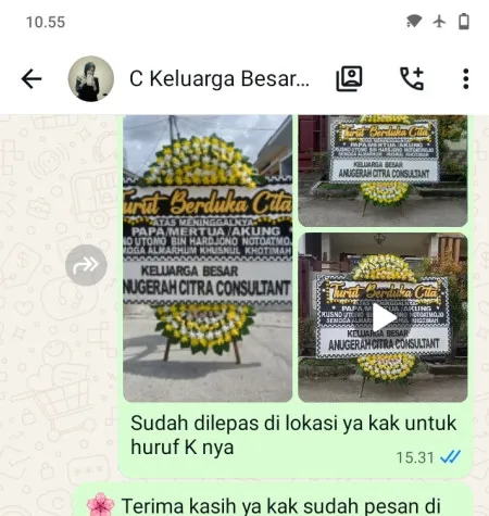 Pengiriman Papan Bunga Duka Beji