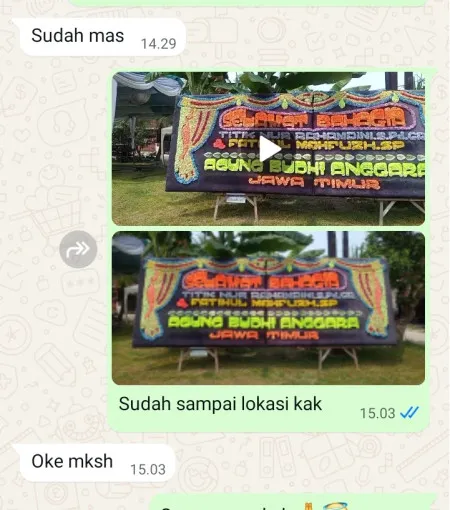 Pengiriman Papan Bunga Beji